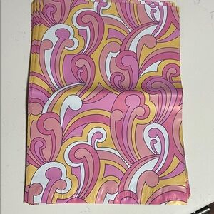 Retro Pink & Gold Poly Mailers 10 x 13 set of 10